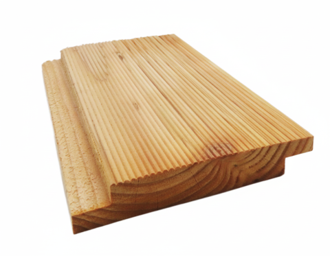 Wechselfalzbrett europ. L�rche 21x145mm eins. glatt eins. geriffelt