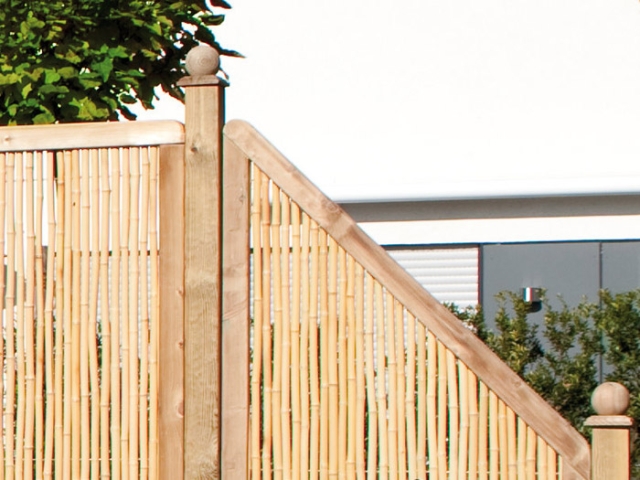 Sichtschutz Bambu aus Bambusst�ben Abschluss 89x179-89cm 4113