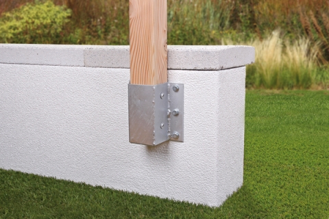 Pfostentr�ger f�r L- und U-Steine 71mm feuerverzinkt