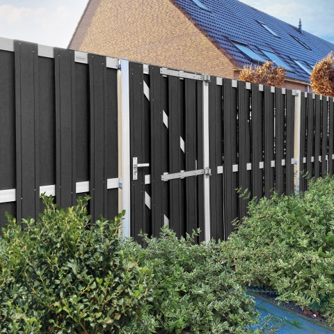 Elephant Design Gartentor WPC, anthrazit 90x180cm inkl. Beschlag