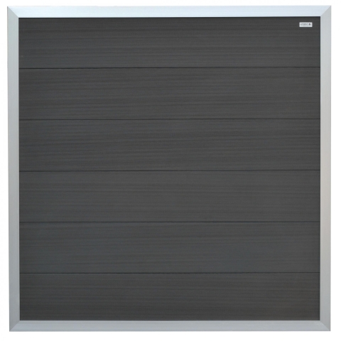 Elephant Forte Sichtschutz 180x180cm WPC anthrazit, Rahmen Alu