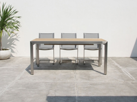 Zebra Kubex Ausziehtisch aus recyceltem Teakholz 170-280x90cm