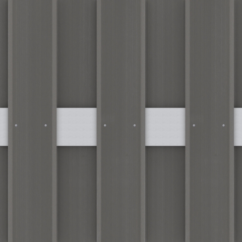 Zaun Jumbo WPC Alu Design anthrazit-silber 2127 - 179x95cm
