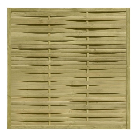 Lamellenzaun 180x180cm Kiefer kdi Gr�n