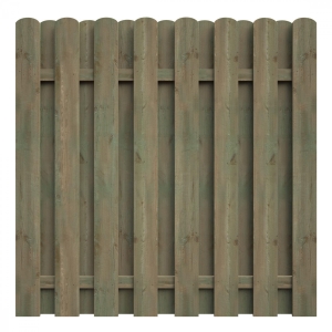 Bohlenzaun Boleo gerade Kiefer kdi gr&uuml;n 180x180cm