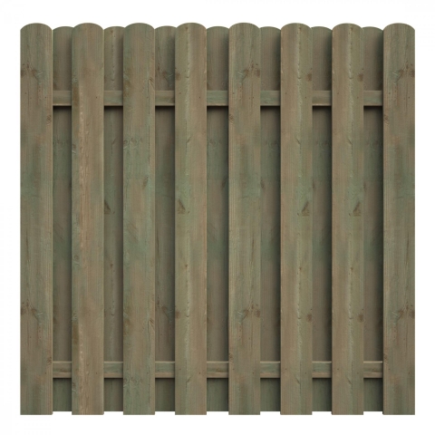 Bohlenzaun Boleo gerade Kiefer kdi gr�n 180x180cm