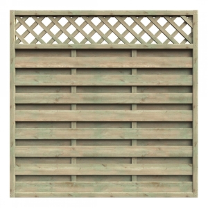 Dichtzaun Mailand 180x180cm Kiefer kdi gr&uuml;n mit Rankgitter
