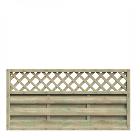 Dichtzaun Mailand 180x90cm Kiefer kdi gr�n mit Rankgitter