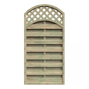 Dichtzaun Mailand Rundbogen 90x180/160cm Kiefer kdi gr&uuml;n mit Rankgitter