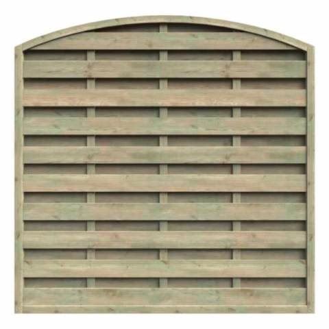 Dichtzaun 180x180-160cm Kiefer kdi gr�n mit Leimholzbogen 50650