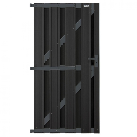 Elephant Design Gartentor WPC, anthrazit-anthrazit 90x180cm inkl. Beschlagsatz