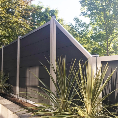 Elephant Sichtschutz Forte WPC anthrazit-Rahmen Alu WPC 90x180-93cm