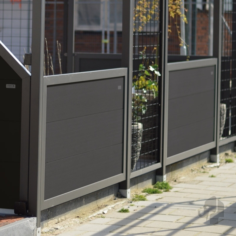 Elephant Sichtschutz Forte WPC anthrazit-Rahmen Alu anthrazit 180x93cm