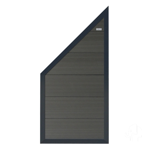 Elephant Sichtschutz Forte WPC anthrazit-Rahmen anthrazit 90x180-93cm Abschlusselement