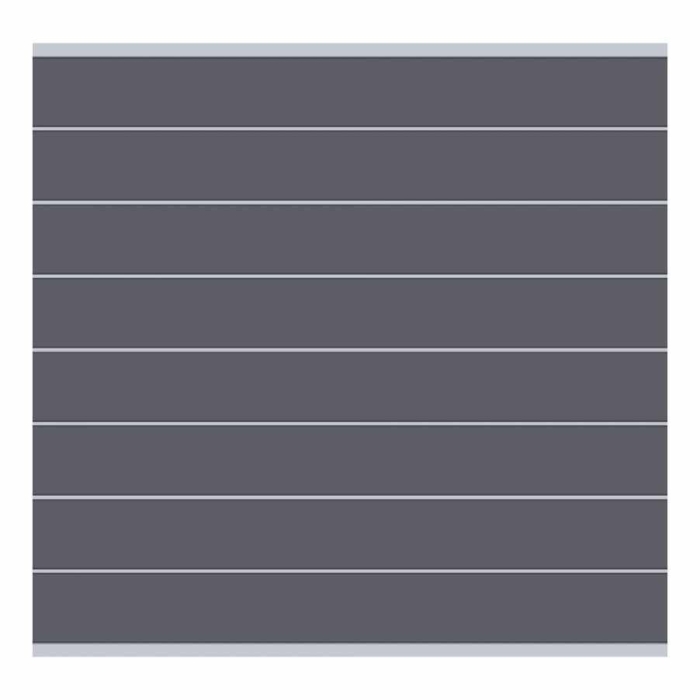 Elephant Steckzaun Modular EVO 180 WPC steingrau 180x174cm, Leiste Silber