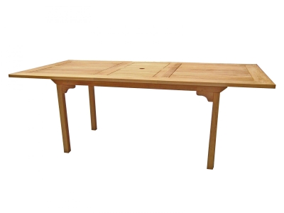 Zebra Brasilia Ausziehtisch 160-210x100cm aus massivem Teakholz