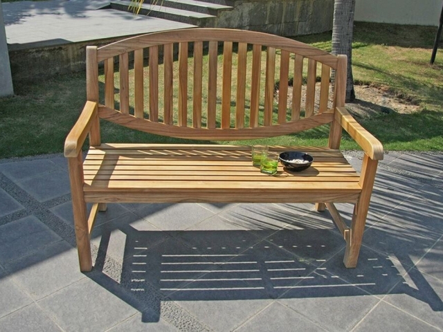 Zebra Yachtclub Bootsbank 130x56x100cm aus Teakholz