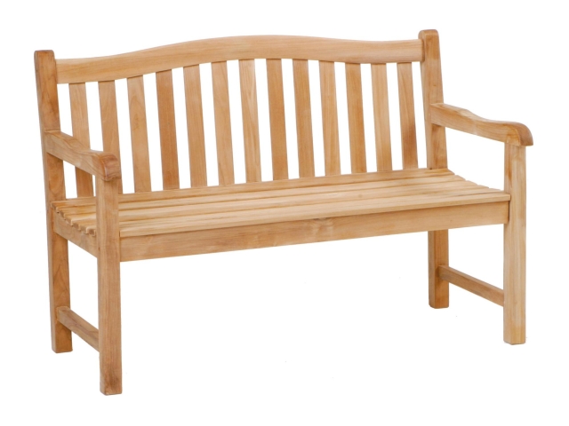 Zebra Yachtclub Pagodenbank 130cm aus Teakholz R�ckenlehne mit Bogen