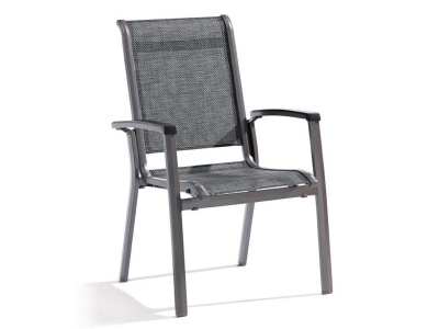 Sieger Calvi Stapelsessel Aluminium eisengrau ergonomisch geformt