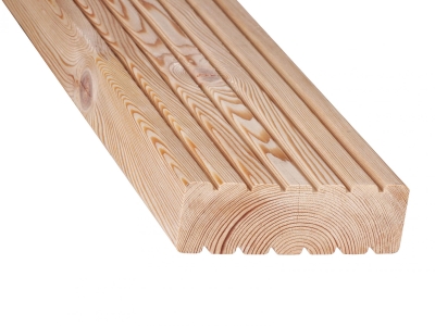 Terrassendiele MAX aus sibirische L&auml;rche 45x145mm grob/fein profiliert