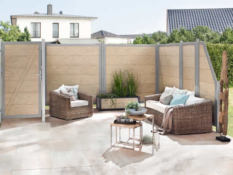 Design WPC Alu Sand 2446, 90x180 auf 90cm