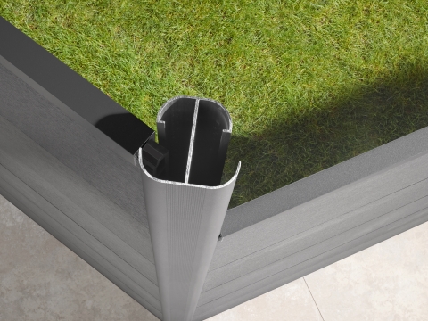 System Eck-Pfosten anthr. ca. 298cm - zum Erdverbau 2366