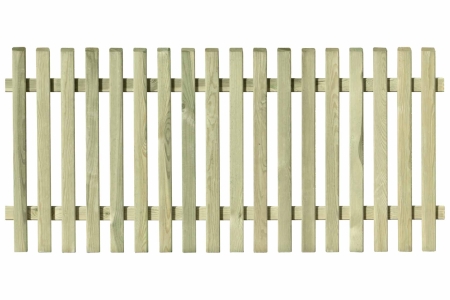 Vorgartenzaun Baltrum Kiefer kdi-gr&uuml;n 180x80cm K&ouml;pfe geschr&auml;gt