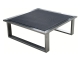 Zebra Belvedere Lounge Hocker Rahmen Edelstahl - ohne Polster 73,5 cm x 73,5 cm x 28 cm