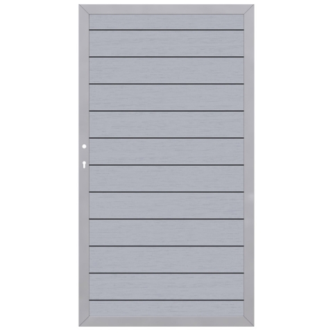 System WPC Tor grau 2578, DIN links - 98x180cm