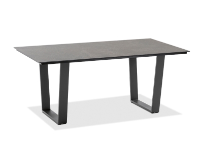Niehoff Noah Tisch 160x95cm, Trapezkufe Aluminium anthrazit, HPL Beton