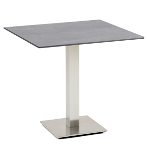 Niehoff Bistro Tisch quadratisch 95x95cm HPL-Tischplatte, Edelstahl-Gestell