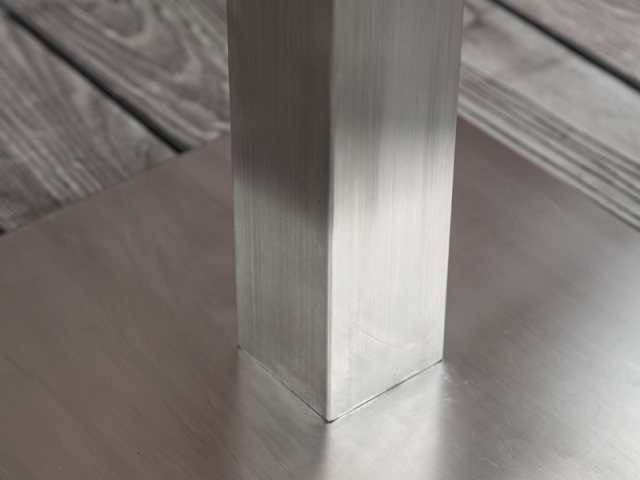 Niehoff Bistro Tisch quadratisch 95x95cm HPL-Tischplatte, Edelstahl-Gestell