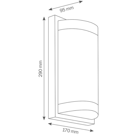 LCD Wandleuchte 041LED Edelstahl