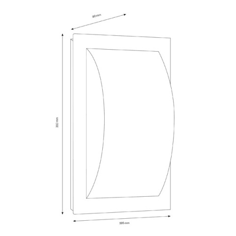 LCD Wandleuchte 051 Graphit