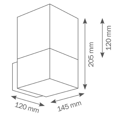 LCD Wandleuchte 028 Edelstahl