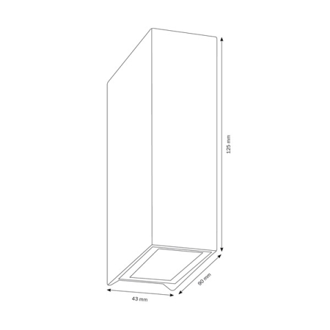 LCD Wandleuchte 5021 Edelstahl