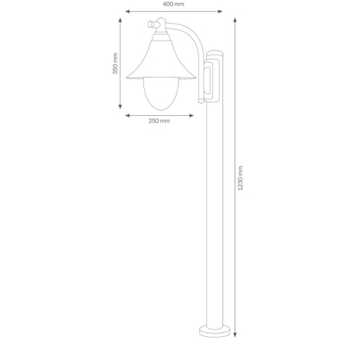 LCD Standleuchte 1051 Edelstahl