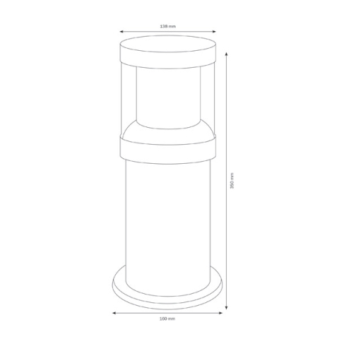 LCD Standleuchte 1270 Silber