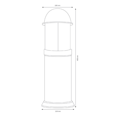 LCD Standleuchte 1032 Silber Glas