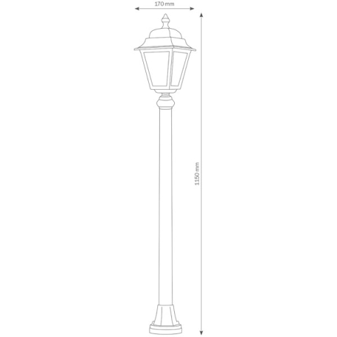 LCD Standleuchte 1186 Schwarz-kupfer