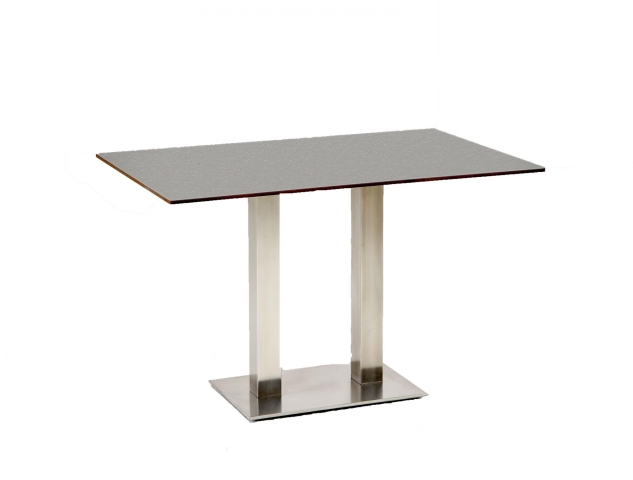 Niehoff Bistro Tisch rechteckig 140x95cm HPL, Gestell Edelstahl