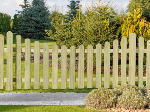 Vorgartenzaun Bielefeld 180x80/65cm Kiefer druckimpr�gniert gr�n