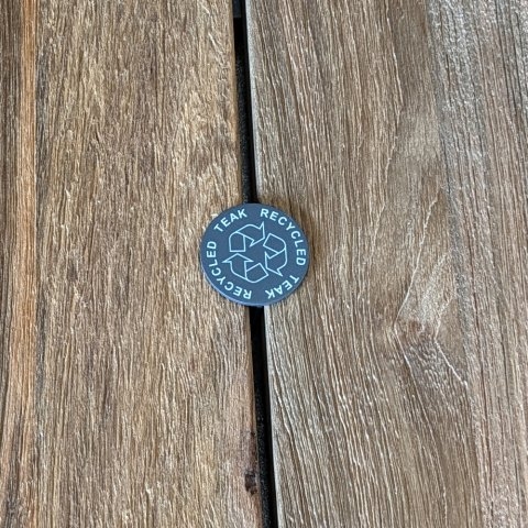 Zebra Oryx Tisch rund 120cm aus recyceltem Teakholz