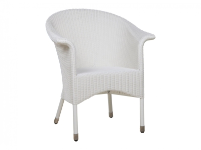 Zebra Hastings Sessel Snow white mit geschwungenen Armlehnen