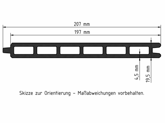 Elephant Steckzaun Modular EVO 180 WPC anthrazit 180x174cm Leisten anthrazit