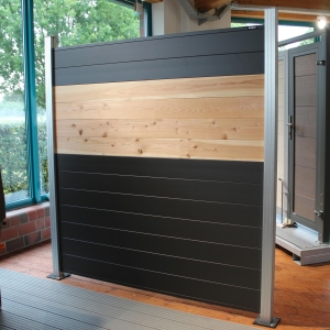 Elephant Steckzaun Set Mix and Match 180x174cm Aluminium anthrazit-Douglasie Elephant Steckzaun Set Mix and Match 180x174cm Aluminium anthrazit-Douglasie