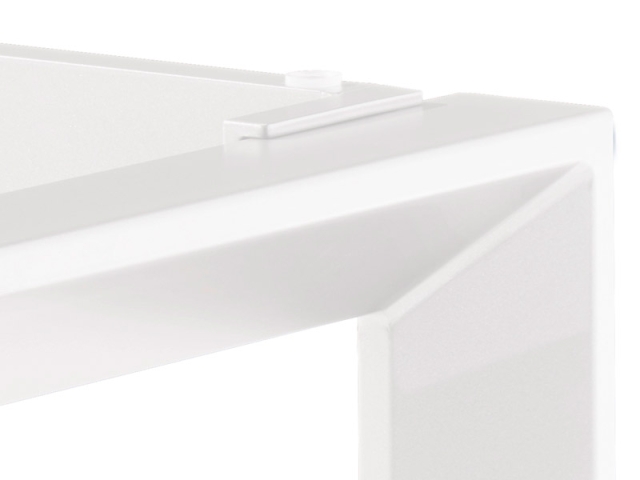 Sieger Gartentisch 90x90cm Polytec Zement anthrazit-Gestell Wei�