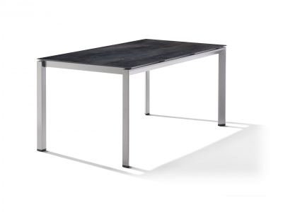 Sieger Gartentisch 160x90cm Polytec Zement anthrazit-Gestell Graphit