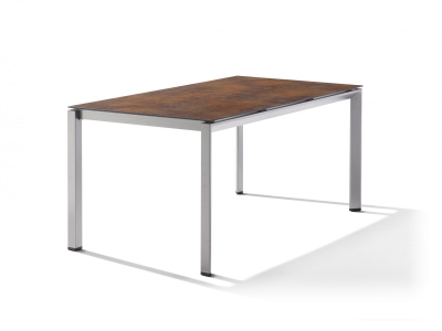 Sieger Gartentisch 160x90cm Polytec Bronze-Gestell Graphit