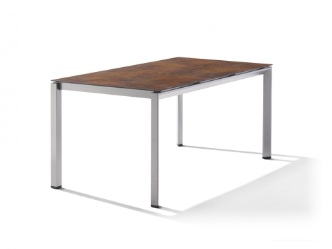 Sieger Gartentisch 160x90cm Polytec Bronze-Gestell Graphit